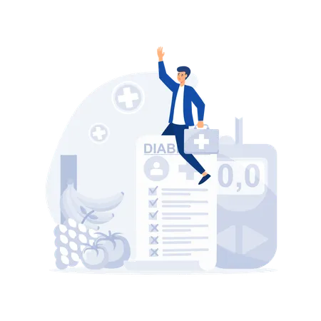 Glucometer for sugar level  Illustration