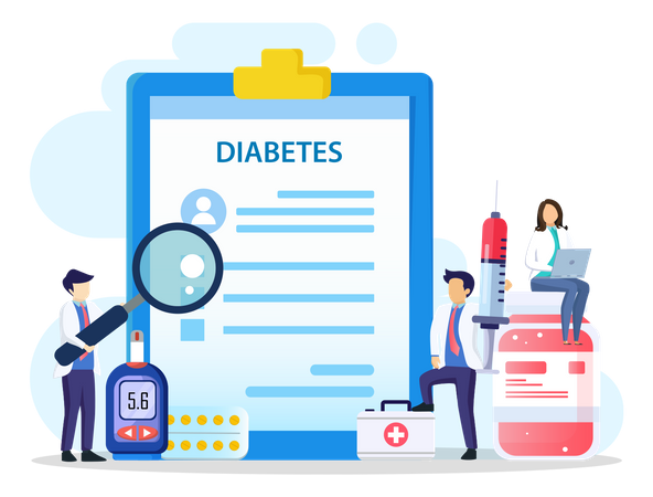 Glucose Level Measurement  Illustration