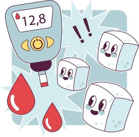 Glucose monitoring and managing glycemic index  Illustration