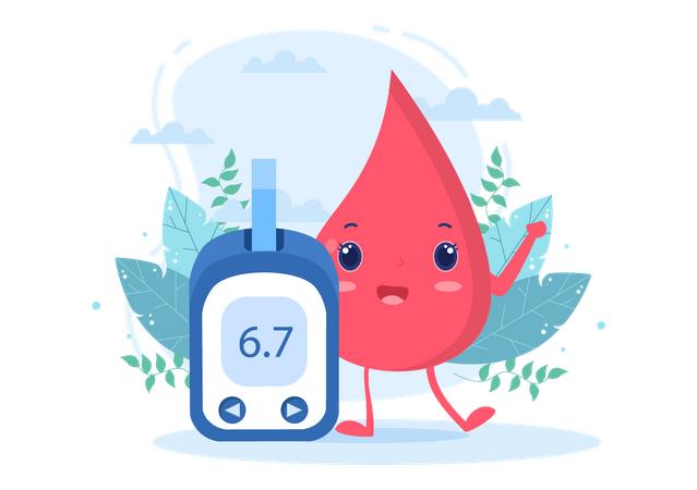 Glucose monitoring  Illustration