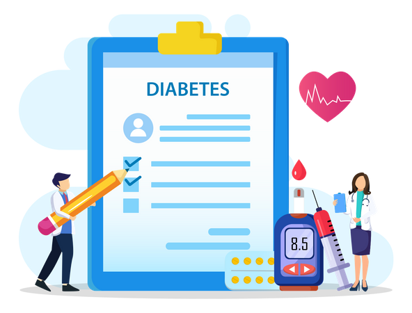 Glucose Testing  Illustration