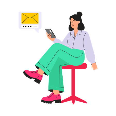 Gmail-Passworteingabe auf dem Handy  Illustration