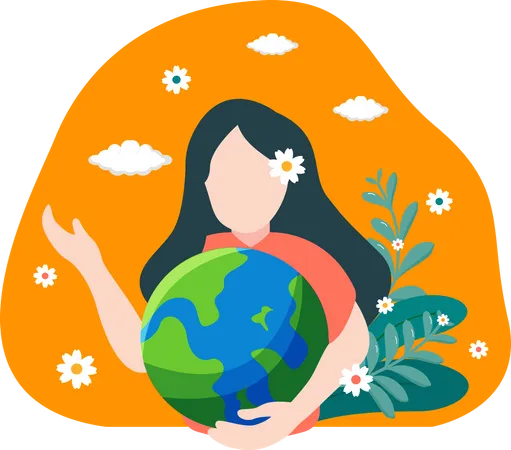 Earth Day Flat Design Illustration Illustration
