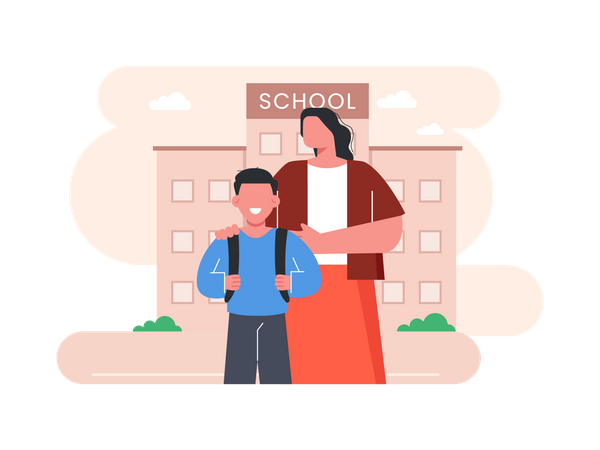 Go to school  Illustration