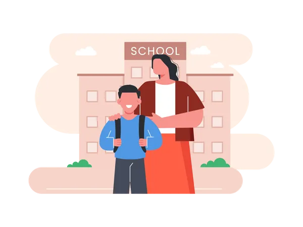 Go to school  Illustration