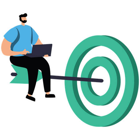 Goal business success strategy  Illustration
