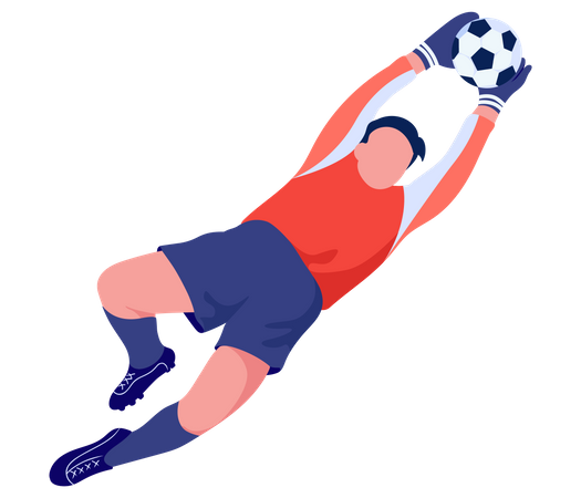 Goal keeper saving goal  Illustration