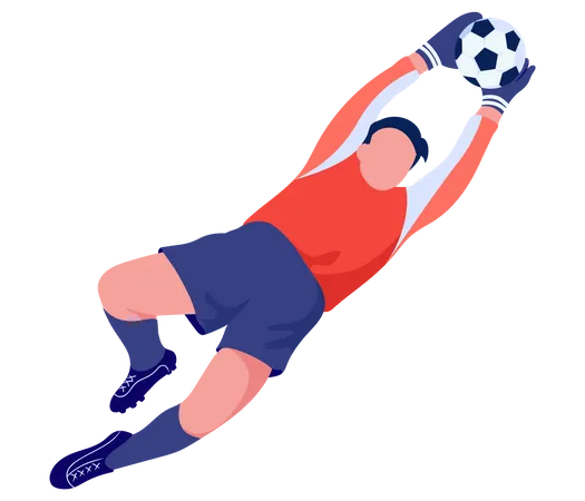 Goal keeper saving goal  Illustration