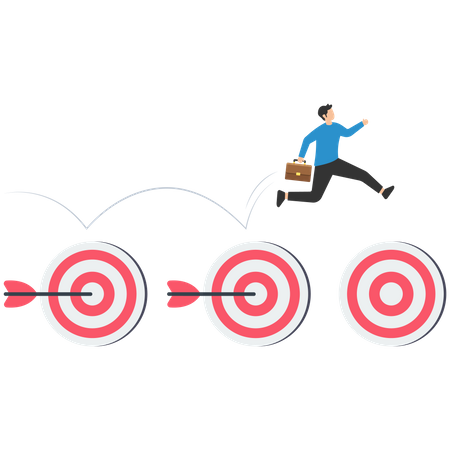 Goal tracking or achievement Illustration