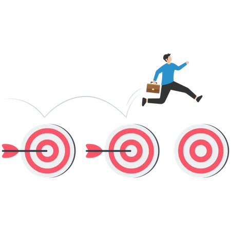 Goal tracking or achievement Illustration