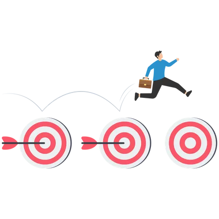 Goal tracking or achievement  Illustration