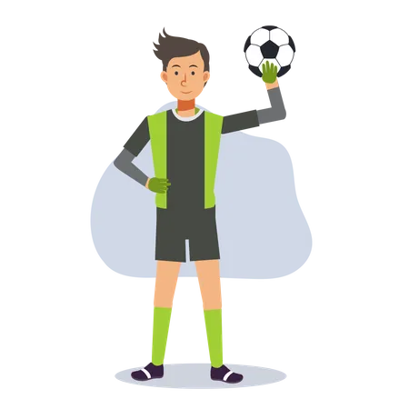 Goalkeeper with ball  Illustration