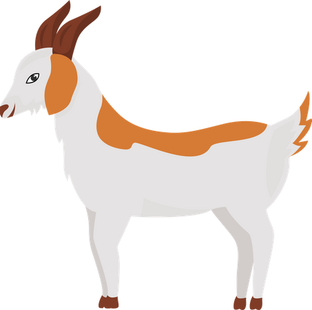 Goat with ginger spots Illustration