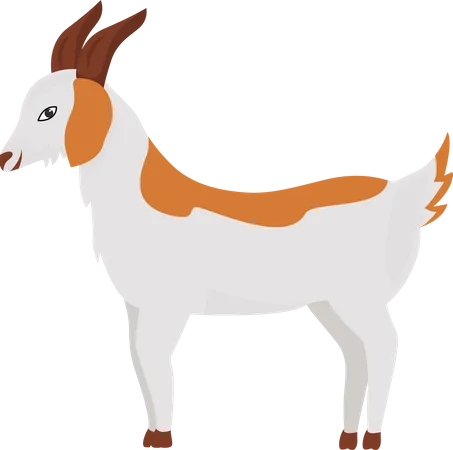 Goat with ginger spots Illustration