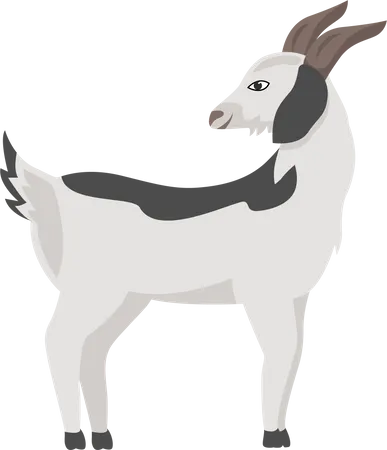 Goat with grey spots Illustration