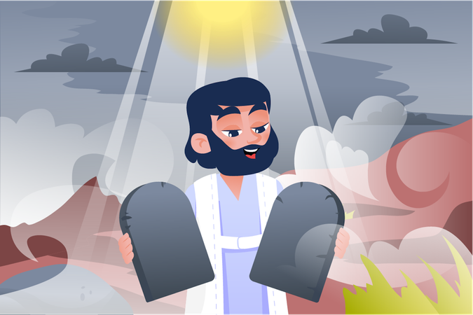 God commandments  Illustration