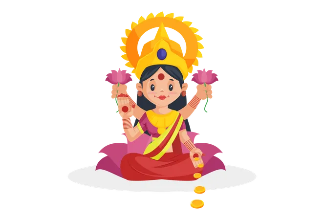 Goddess Laxmi  Illustration
