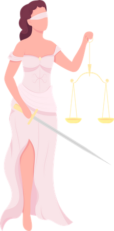 Goddess of justice Illustration