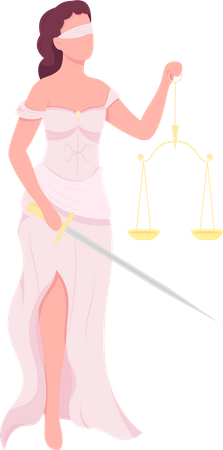 Goddess of justice  Illustration