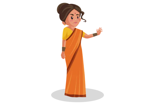 Goddesses Sita showing stop gesture Illustration