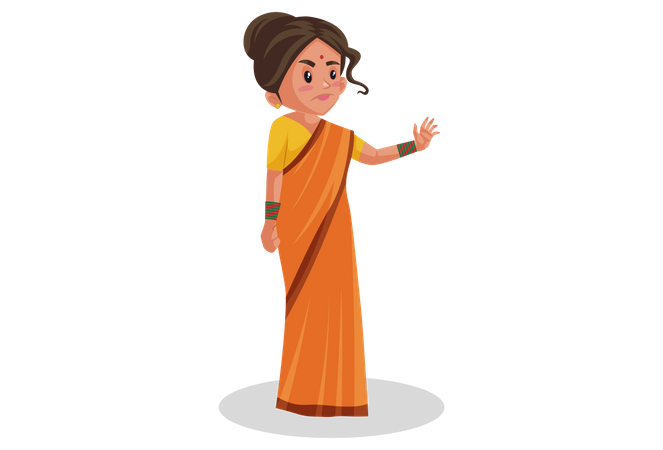 Goddesses Sita showing stop gesture  Illustration