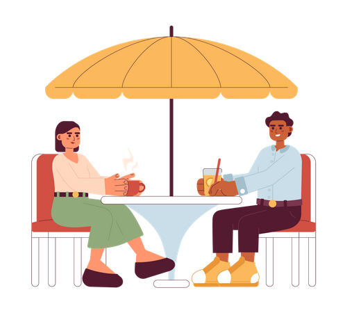 Going out with friend  Illustration