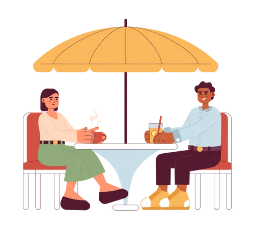 Going out with friend  Illustration