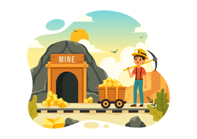Gold Extraction  Illustration