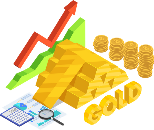 Gold investment Illustration