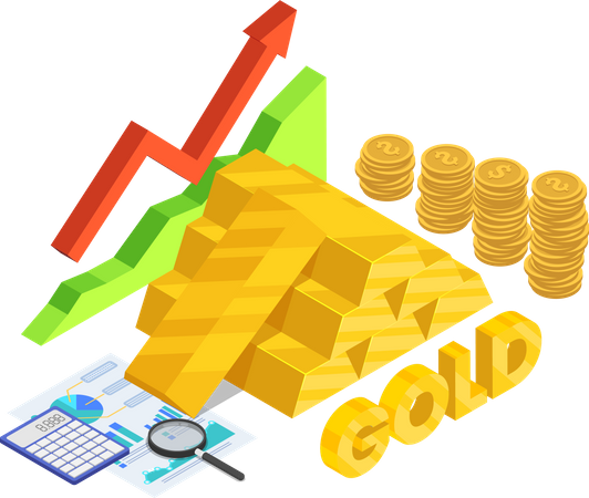 Gold investment  Illustration