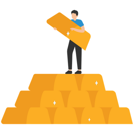 Gold investment  Illustration