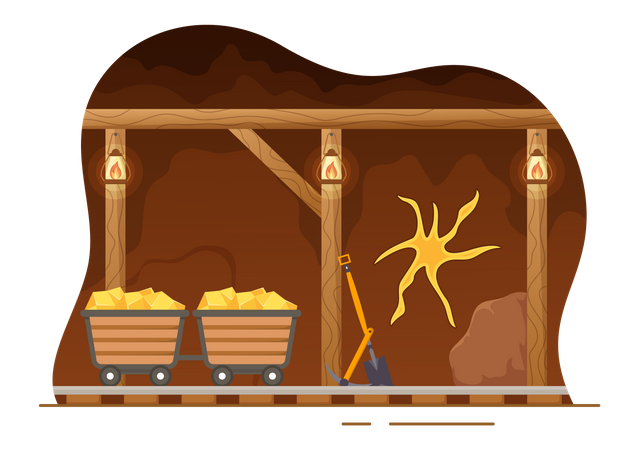 Gold Mine  Illustration