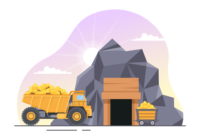 Gold Mine  Illustration