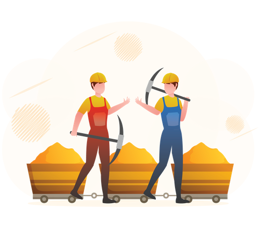 Gold Miners Illustration