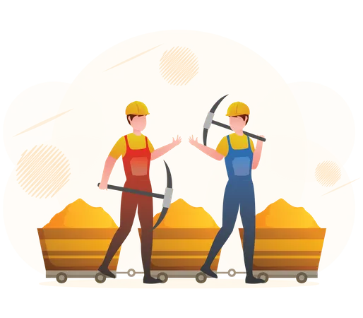 Gold Miners  Illustration