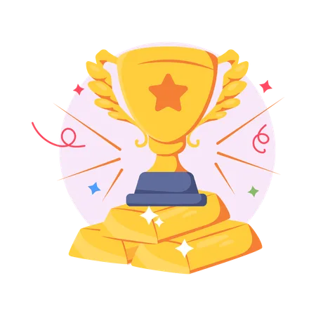 Gold Trophy  Illustration