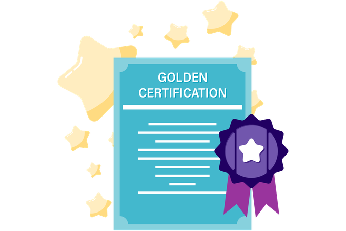 Golden certification  Illustration