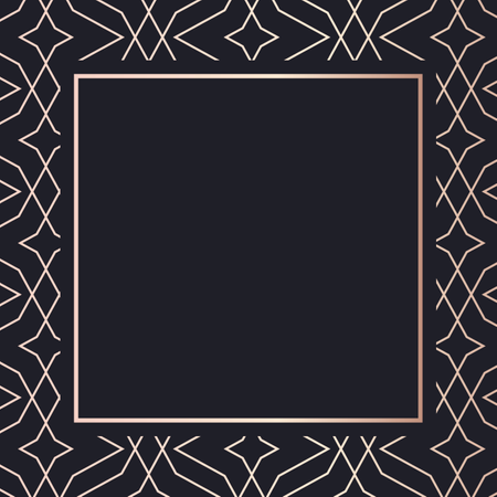Golden Frame pattern art vector Geometric elegant background cover card Illustration