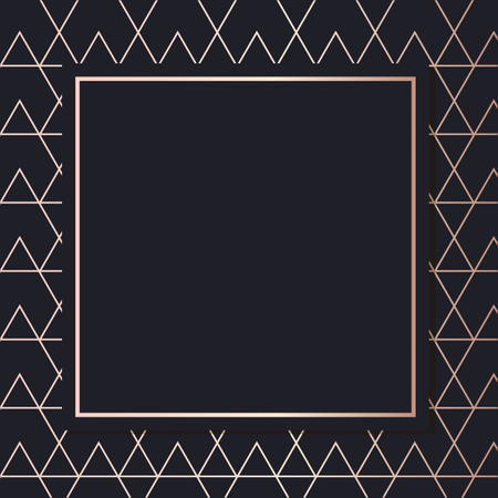 Goldener Rahmen Muster Kunst Vektor geometrische elegante Hintergrund Cover Karte  Illustration