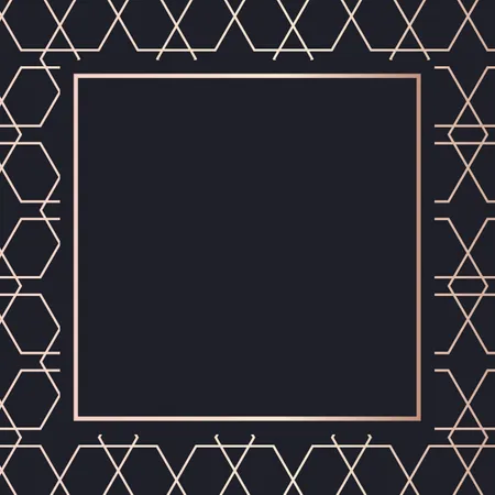 Goldener Rahmen Muster Kunst Vektor geometrische elegante Hintergrund Cover Karte  Illustration