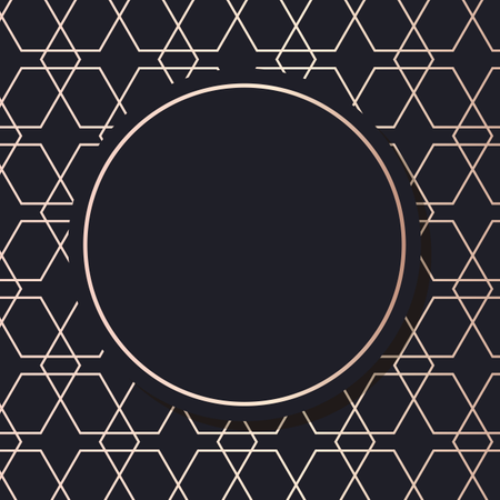 Goldener Rahmen Muster Kunst Vektor geometrische elegante Hintergrund Cover Karte  Illustration