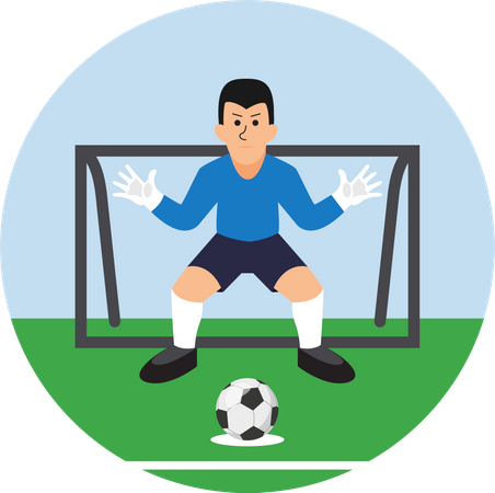 Goleiro de futebol  Ilustração
