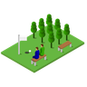 illustrations of golf course