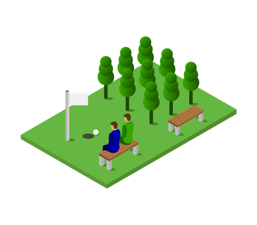 Golf course  Illustration