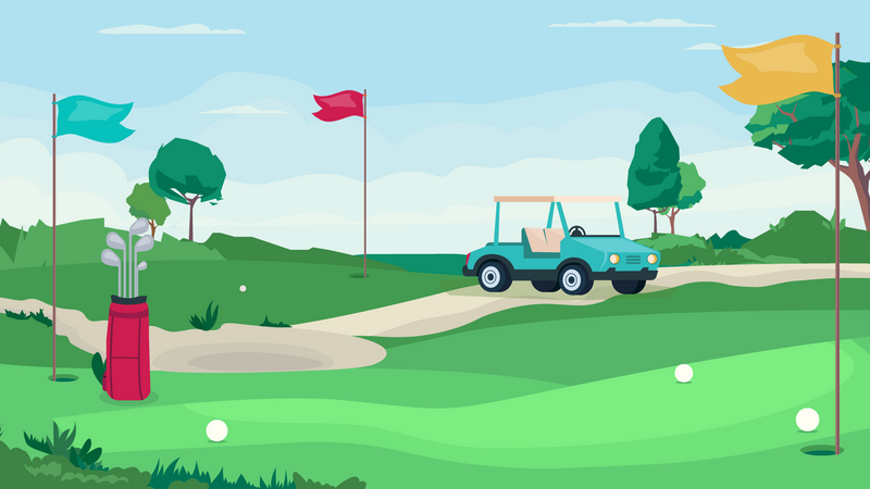 Golf game field  Illustration