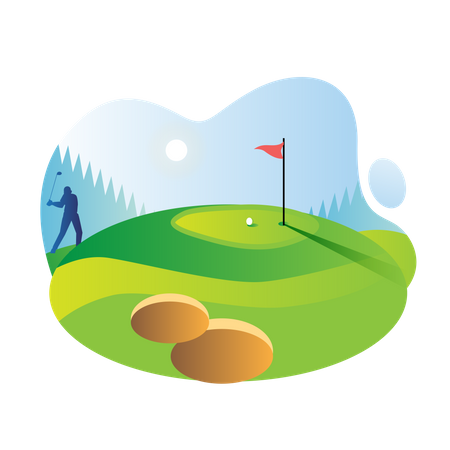 Golf ground  Illustration