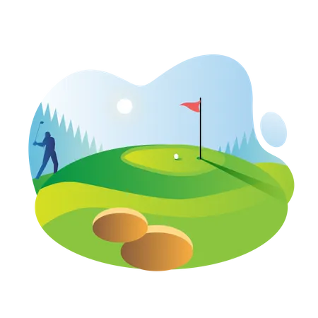 Golf ground  Illustration