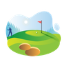 illustrations for golf ground