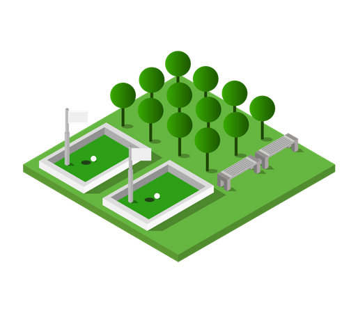 Golf ground  Illustration