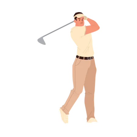Golf Player  Illustration